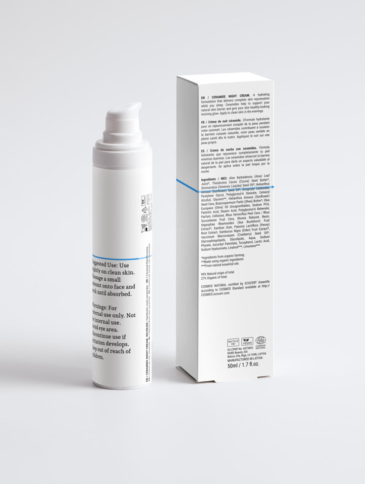 Ceramide Hydrating Night Cream by Rejuvenit (50 ml / 1.69 fl oz)