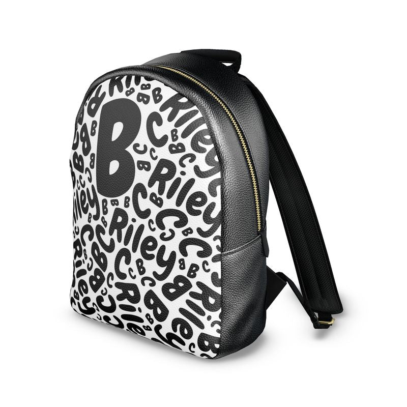 “Monogram Mirage” Designer Leather Backpack  Designed by B. C. Riley