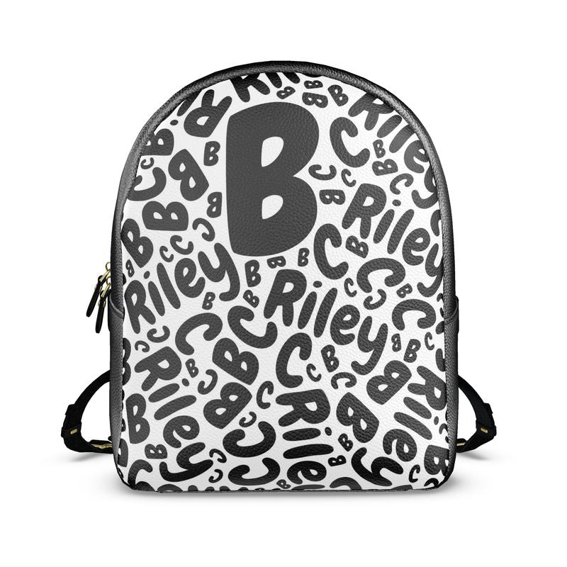 “Monogram Mirage” Designer Leather Backpack  Designed by B. C. Riley