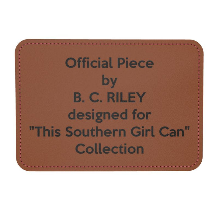 T.S.G.C. “This Southern Girl Can” Leather Crossbody Bag  Magnolia Noir Collection by B. C. Riley