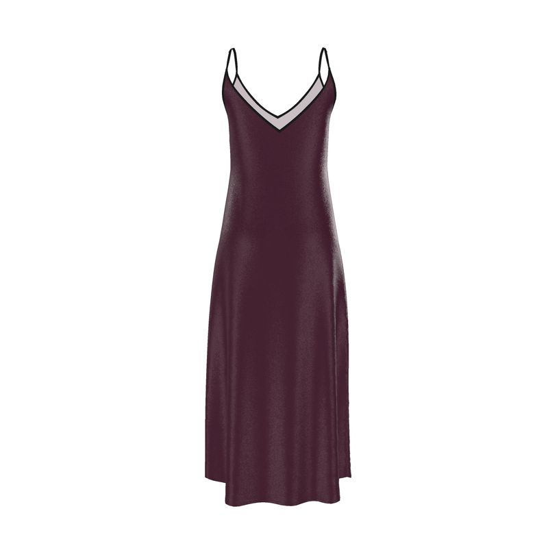 Burgundy Slip Dress  Designed by B. C. Riley