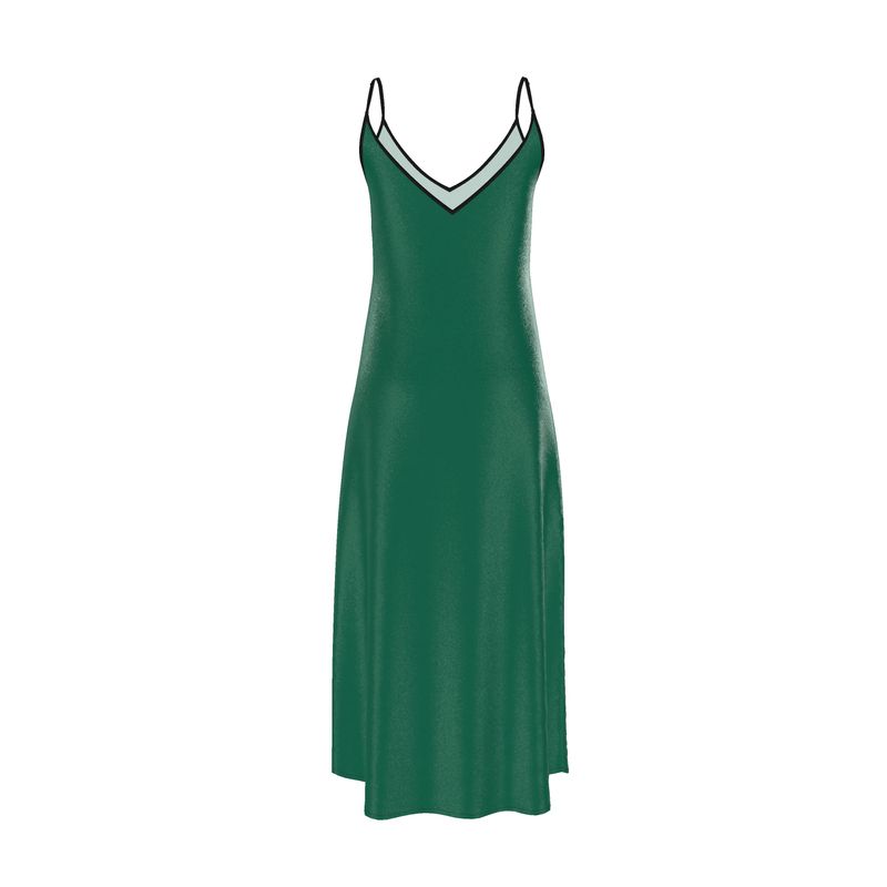 Emerald Green Slip Dress  Designed by B. C. Riley
