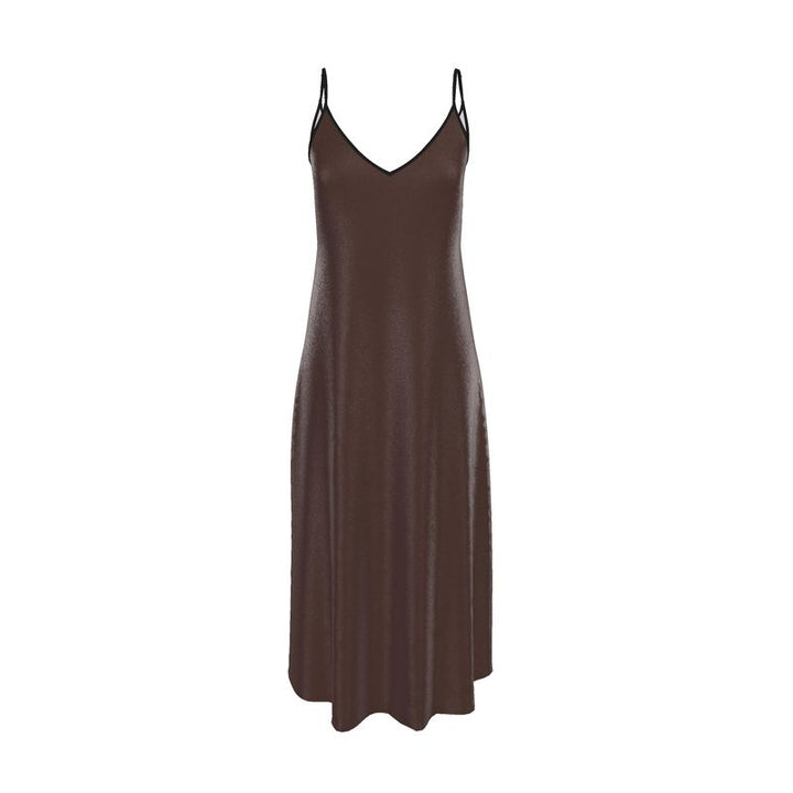 Chocolate Brown Slip Dress  Designed by B. C. Riley