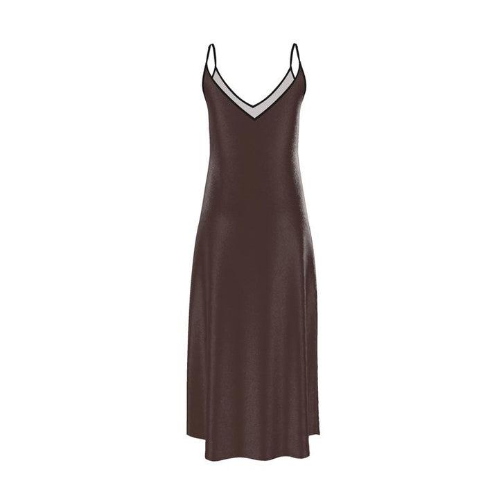 Chocolate Brown Slip Dress  Designed by B. C. Riley