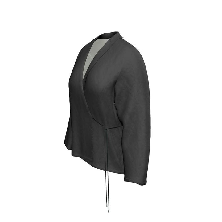Black Wrap Blazer designed by B. C. Riley