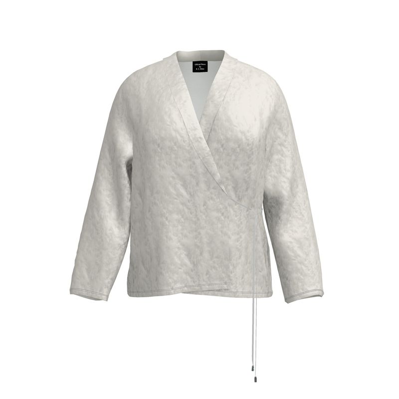 Cream / Off-White Wrap Blazer Designed by B. C. Riley
