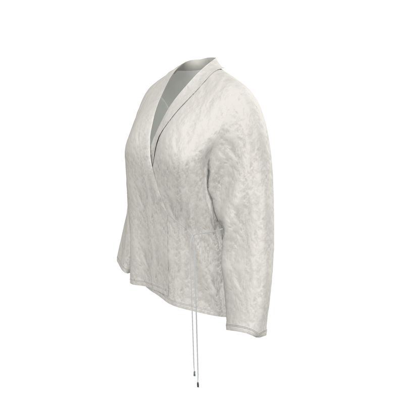 Cream / Off-White Wrap Blazer Designed by B. C. Riley