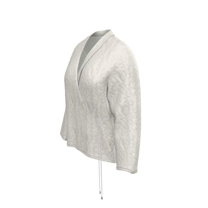 Cream / Off-White Wrap Blazer Designed by B. C. Riley