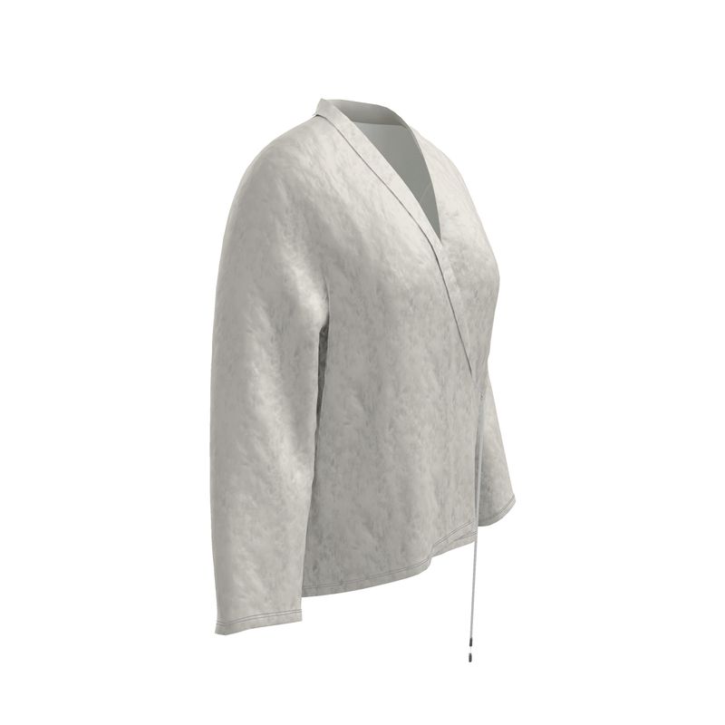 Cream / Off-White Wrap Blazer Designed by B. C. Riley