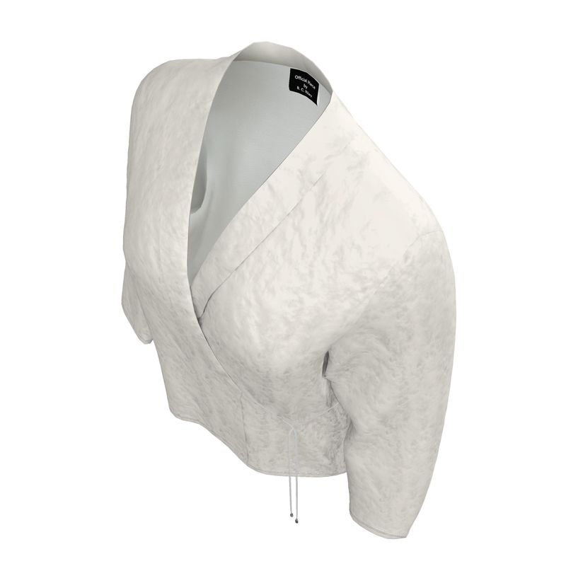 Cream / Off-White Wrap Blazer Designed by B. C. Riley