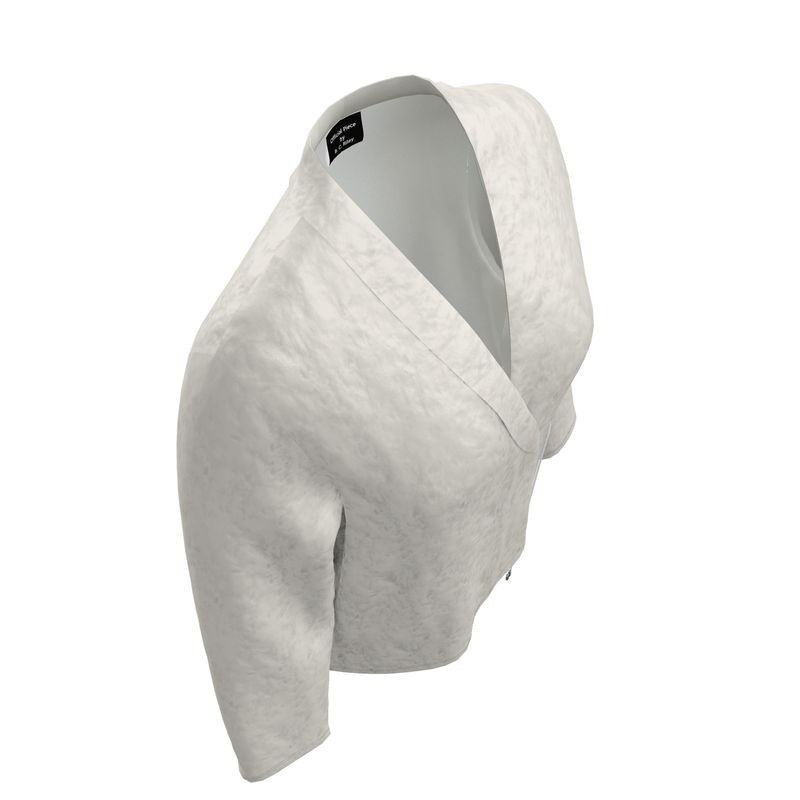 Cream / Off-White Wrap Blazer Designed by B. C. Riley