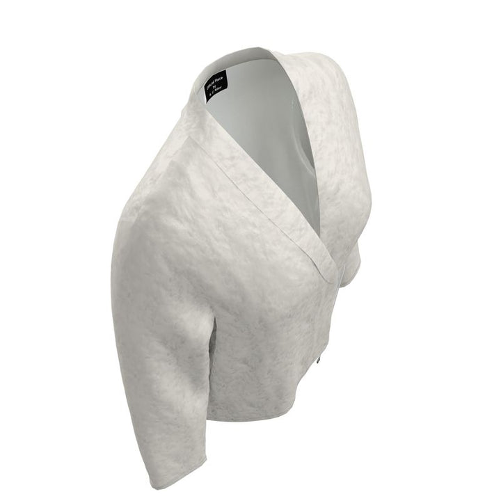 Cream / Off-White Wrap Blazer Designed by B. C. Riley