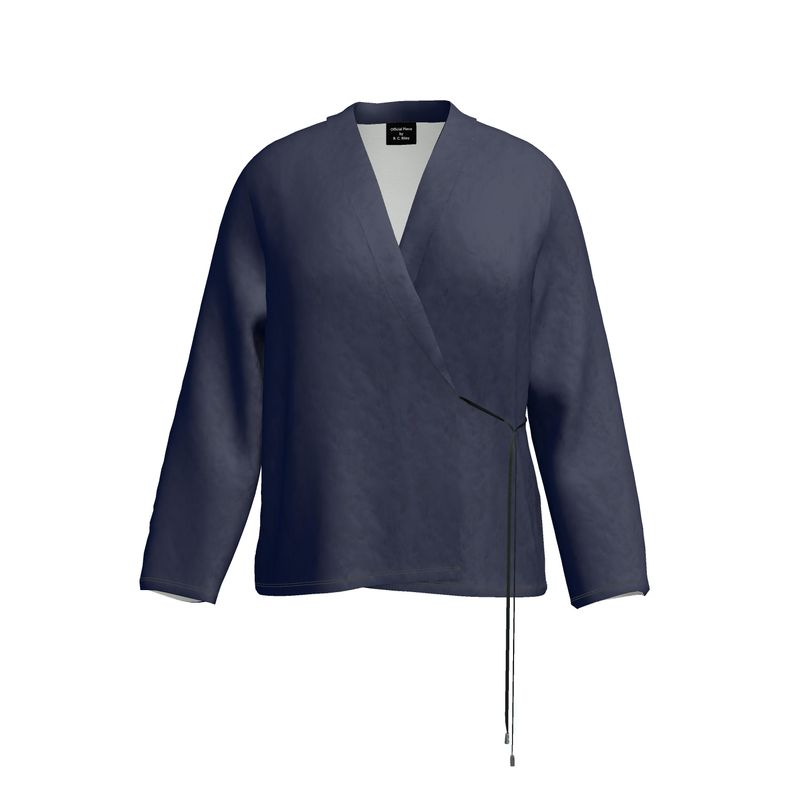 Navy Wrap Blazer  Designed by B. C. Riley