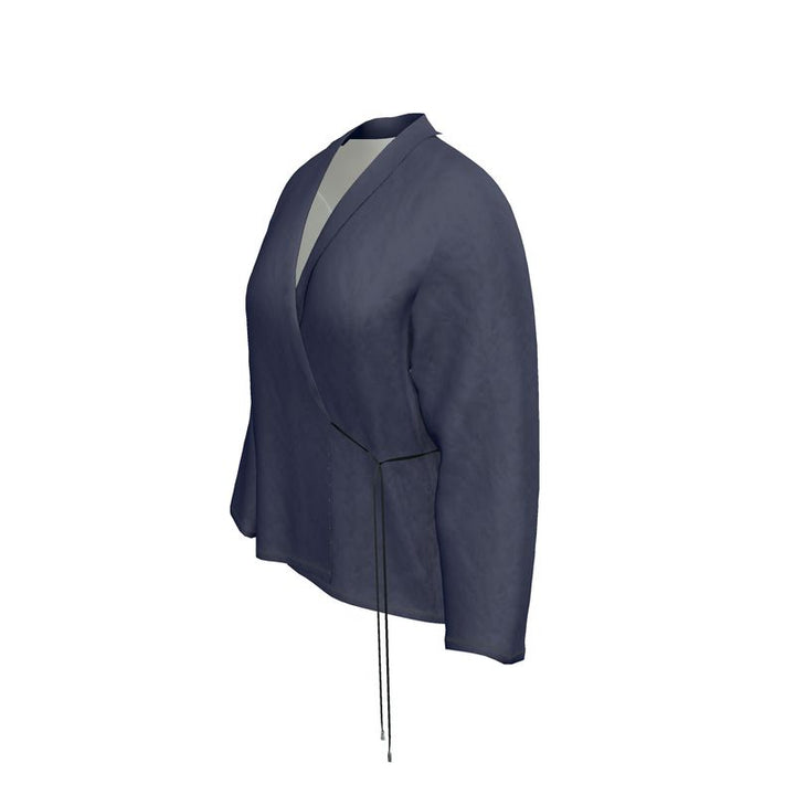 Navy Wrap Blazer  Designed by B. C. Riley