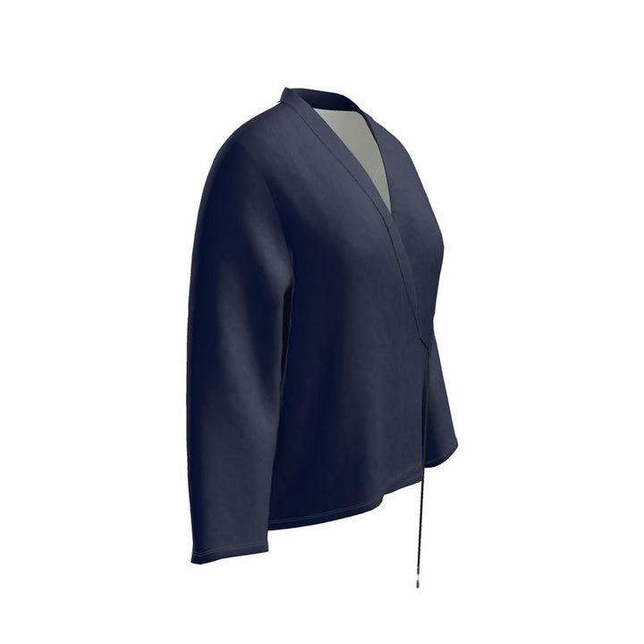 Navy Wrap Blazer  Designed by B. C. Riley