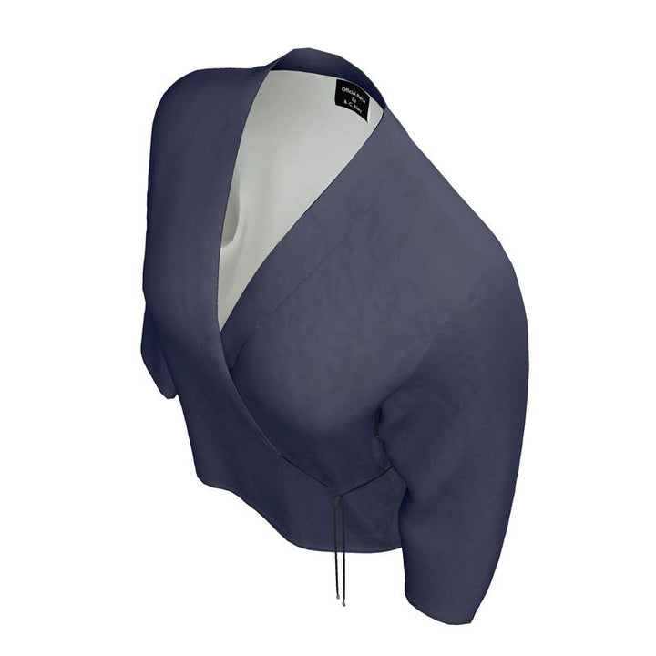 Navy Wrap Blazer  Designed by B. C. Riley