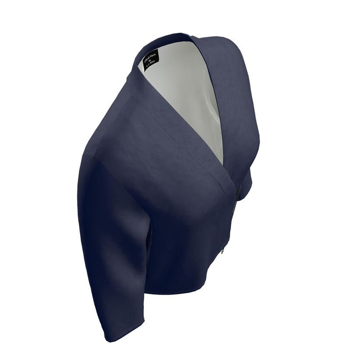 Navy Wrap Blazer  Designed by B. C. Riley