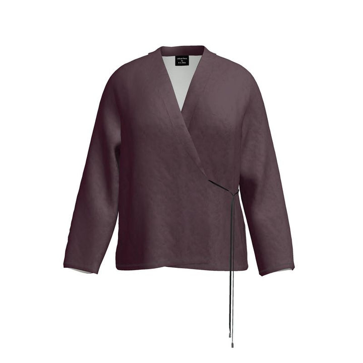 Burgundy Wrap Blazer  Designed by B. C. Riley