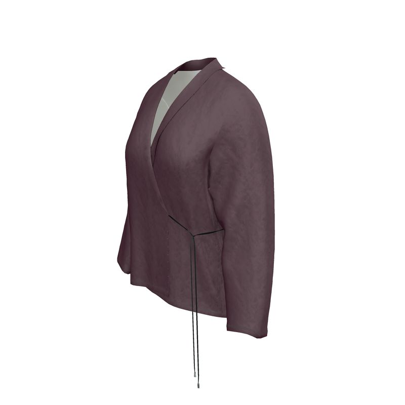 Burgundy Wrap Blazer  Designed by B. C. Riley