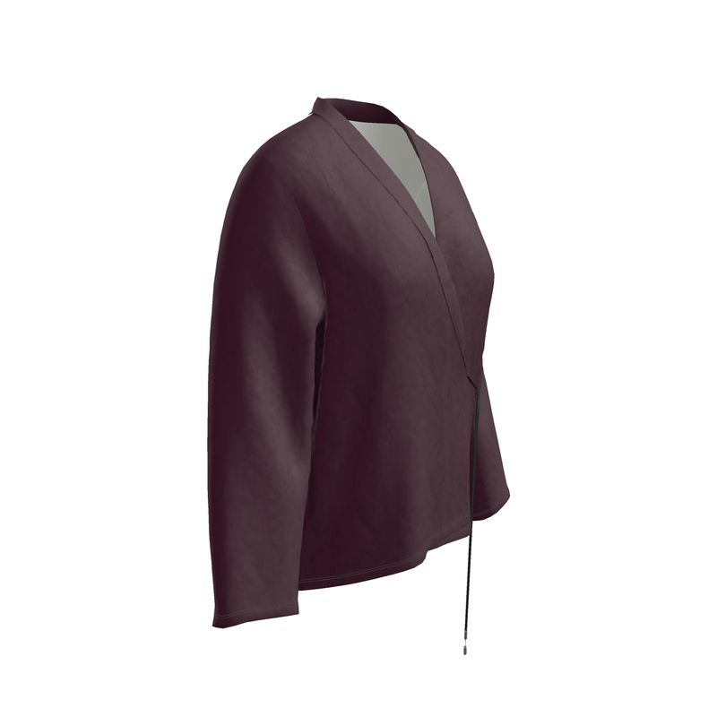 Burgundy Wrap Blazer  Designed by B. C. Riley