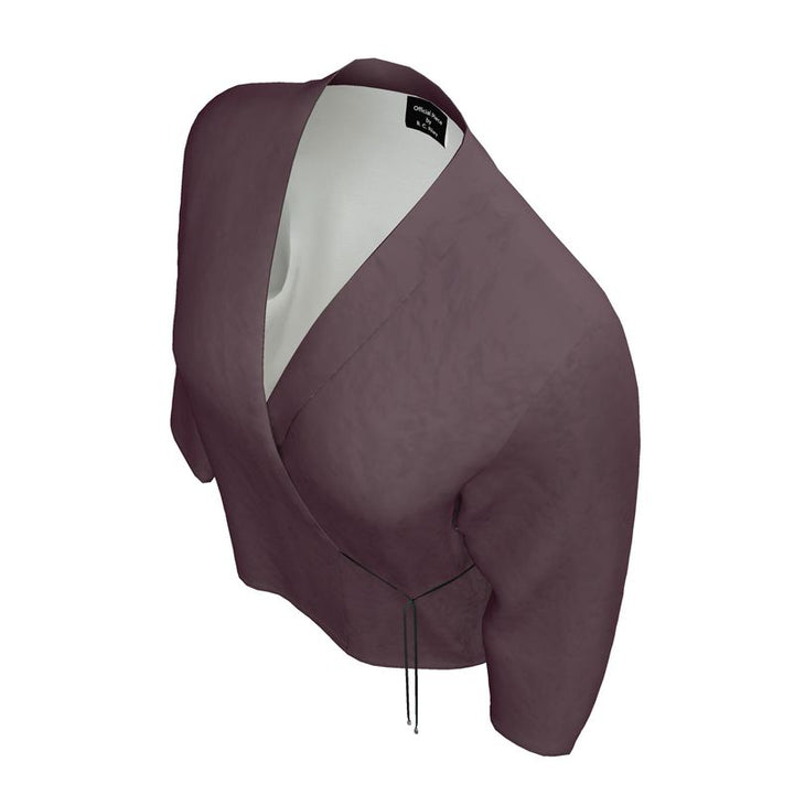 Burgundy Wrap Blazer  Designed by B. C. Riley