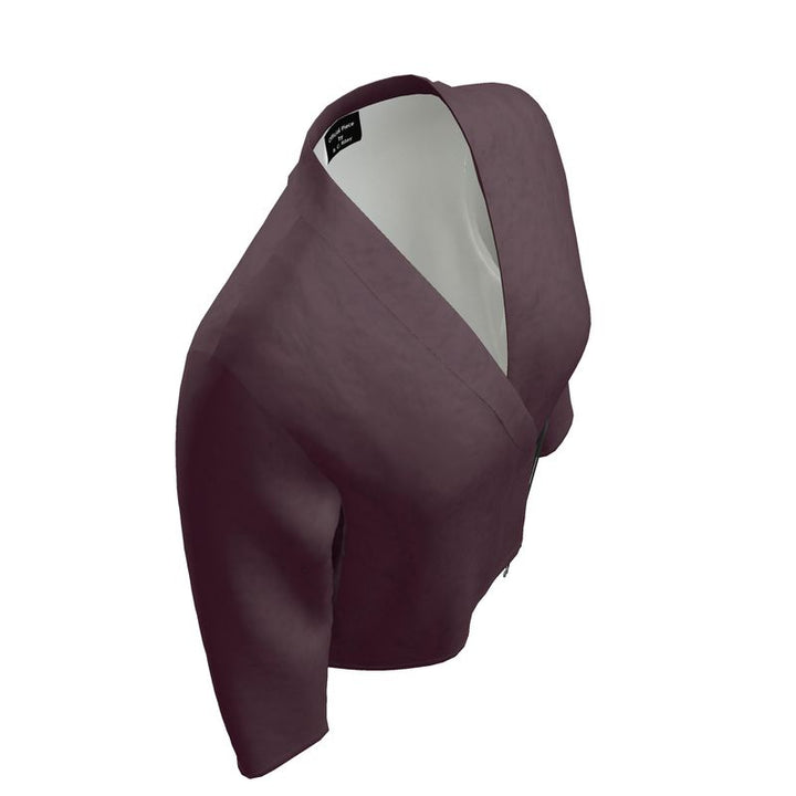 Burgundy Wrap Blazer  Designed by B. C. Riley