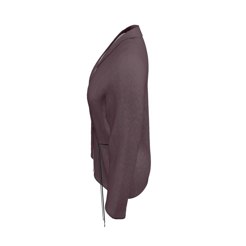Burgundy Wrap Blazer  Designed by B. C. Riley