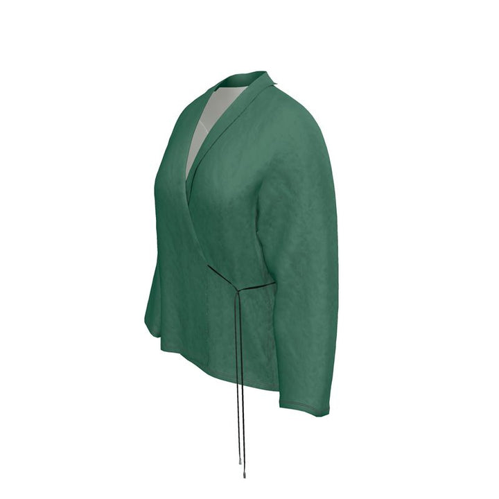 Emerald Green Wrap Blazer  Designed by B. C. Riley