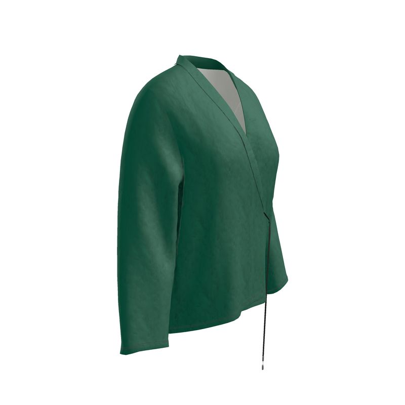 Emerald Green Wrap Blazer  Designed by B. C. Riley