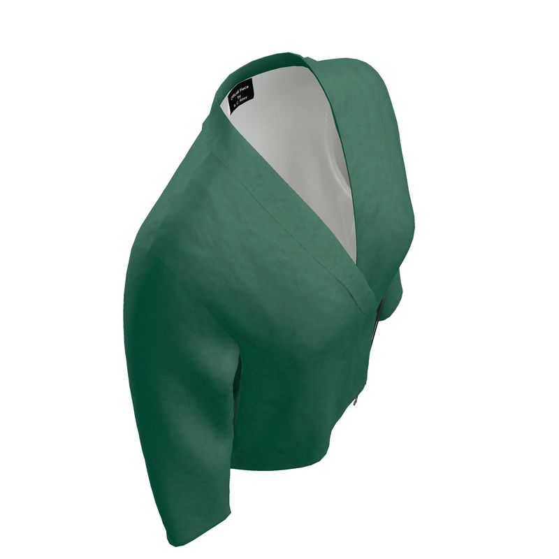 Emerald Green Wrap Blazer  Designed by B. C. Riley