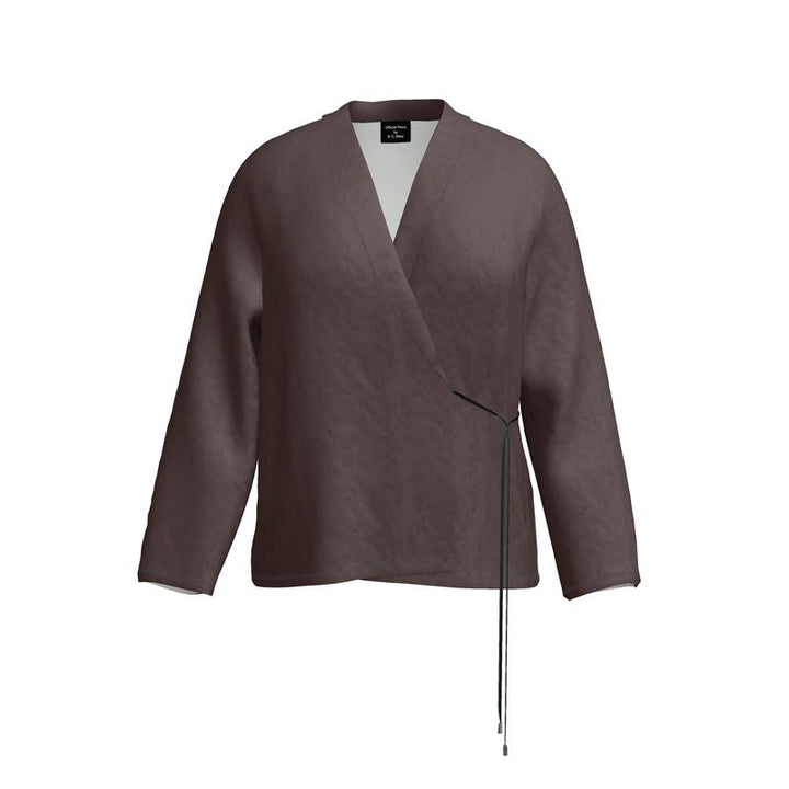 Chocolate Brown Wrap Blazer  Designed by B. C. Riley