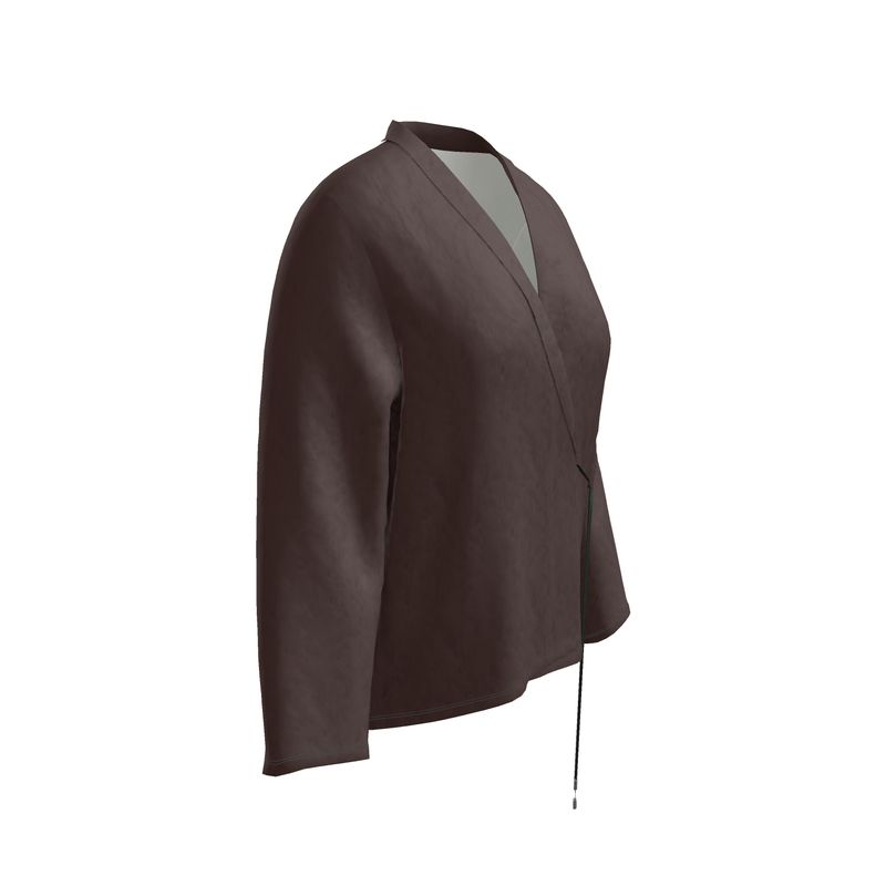 Chocolate Brown Wrap Blazer  Designed by B. C. Riley