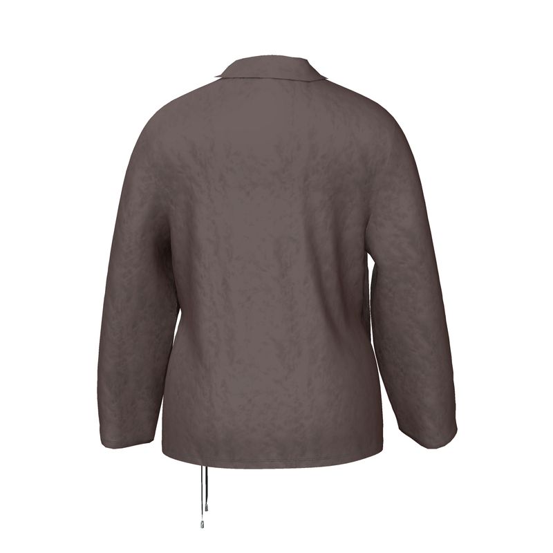 Chocolate Brown Wrap Blazer  Designed by B. C. Riley