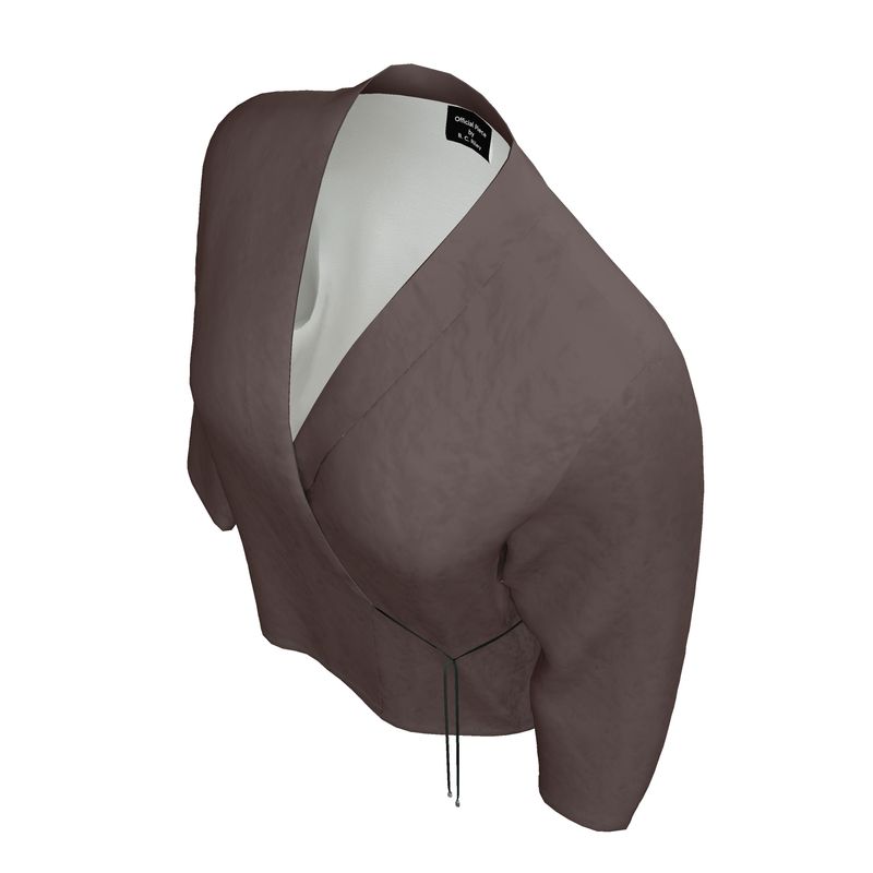 Chocolate Brown Wrap Blazer  Designed by B. C. Riley