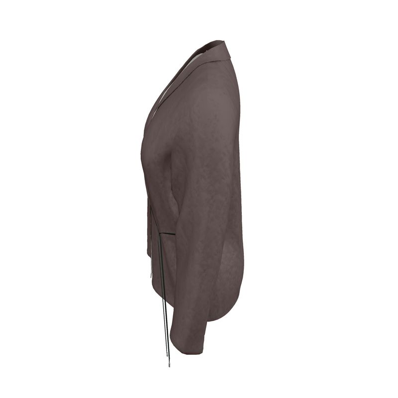Chocolate Brown Wrap Blazer  Designed by B. C. Riley