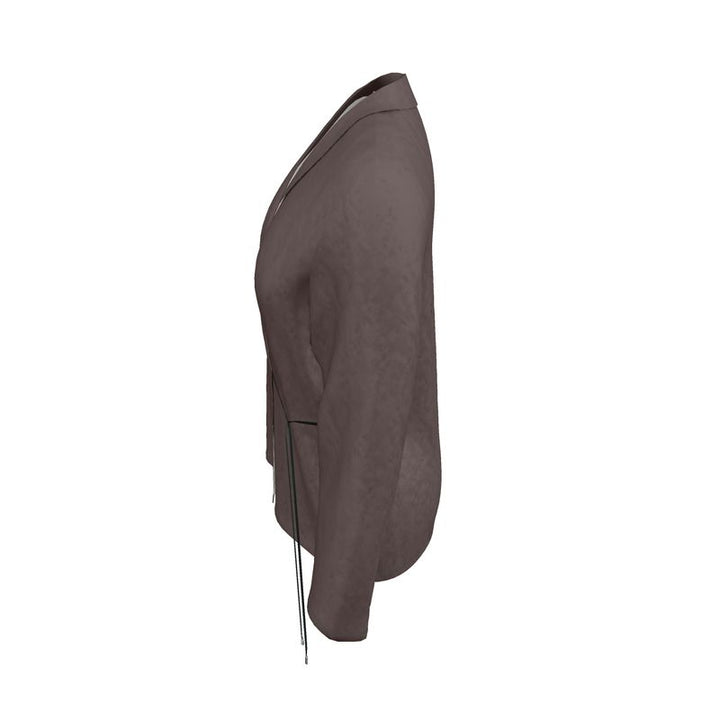 Chocolate Brown Wrap Blazer  Designed by B. C. Riley