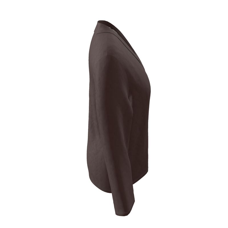 Chocolate Brown Wrap Blazer  Designed by B. C. Riley