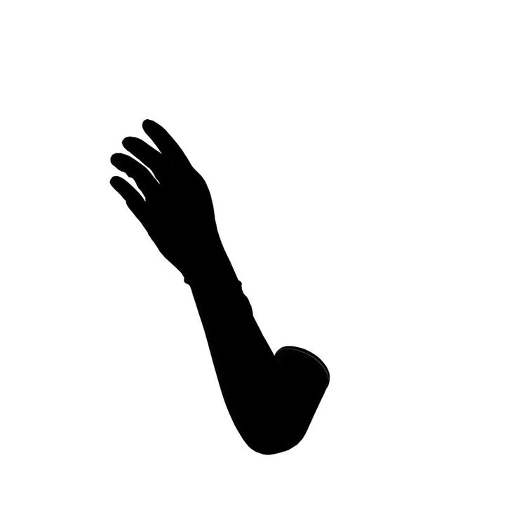 Black Long Evening Gloves  Designed by B. C. Riley