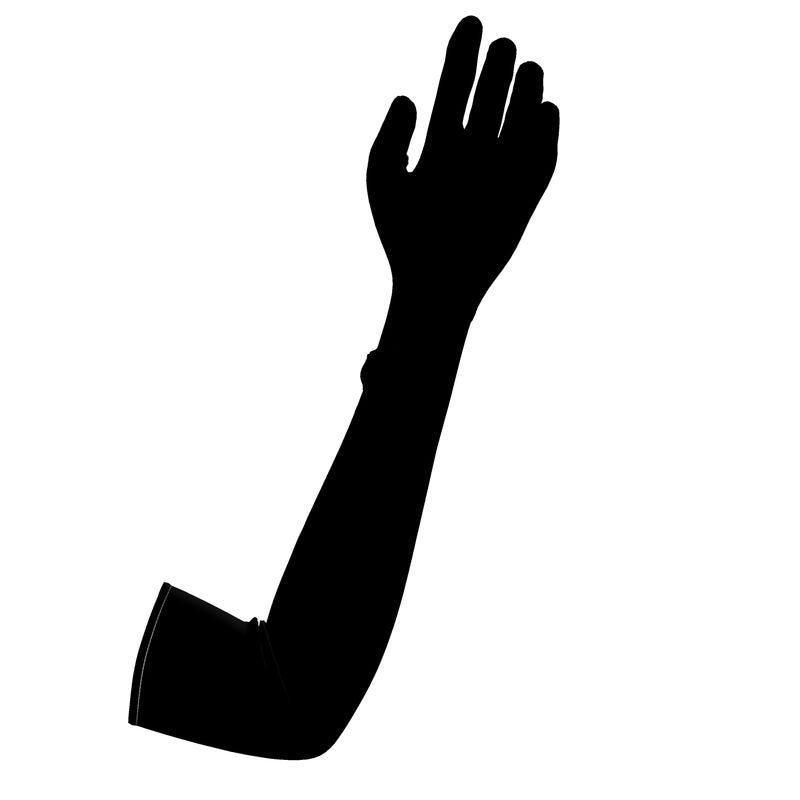 Black Long Evening Gloves  Designed by B. C. Riley