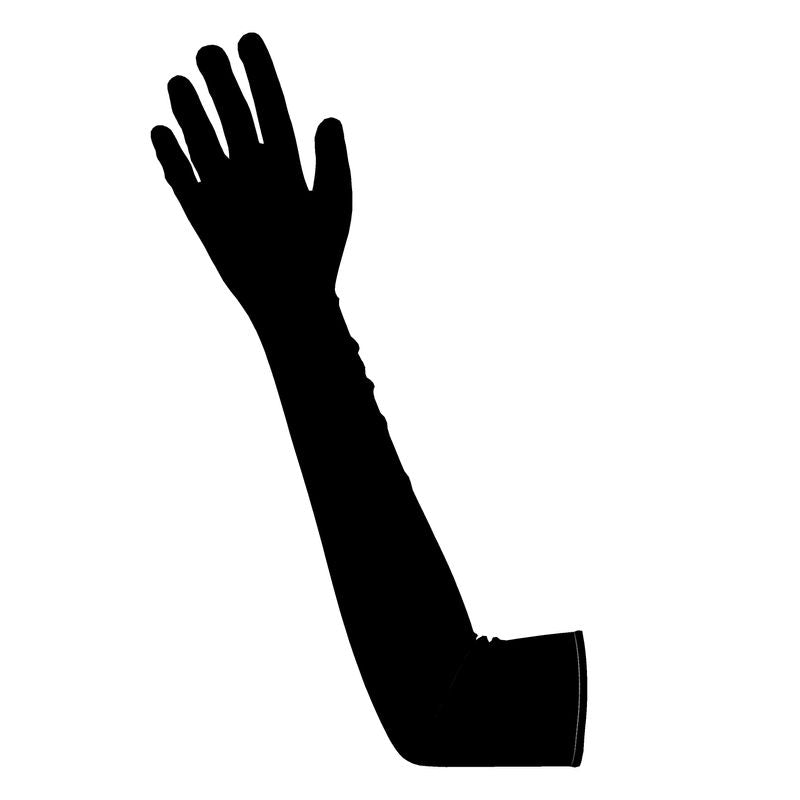 Black Long Evening Gloves  Designed by B. C. Riley