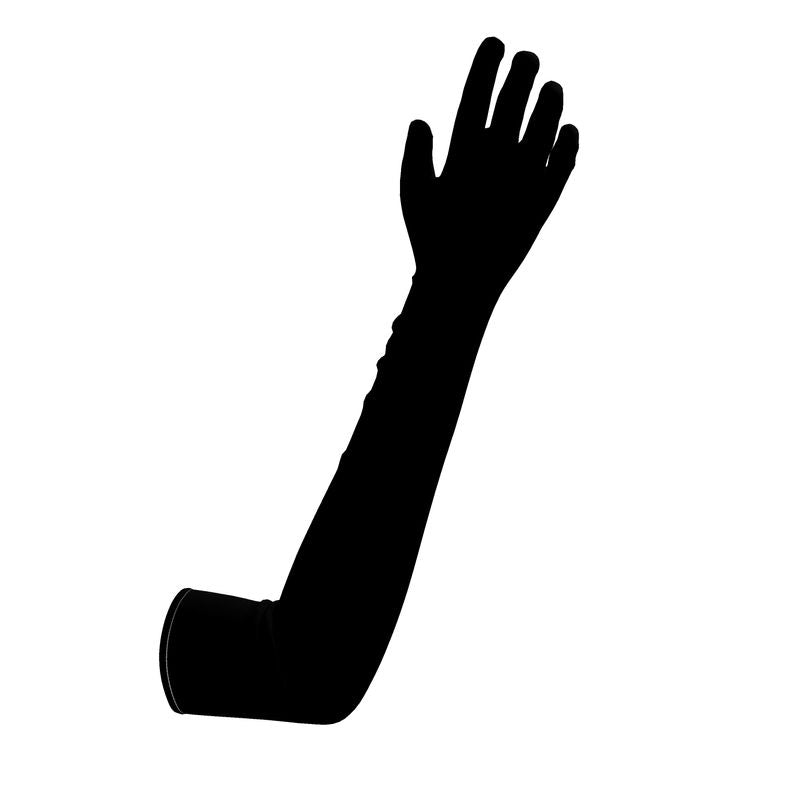 Black Long Evening Gloves  Designed by B. C. Riley