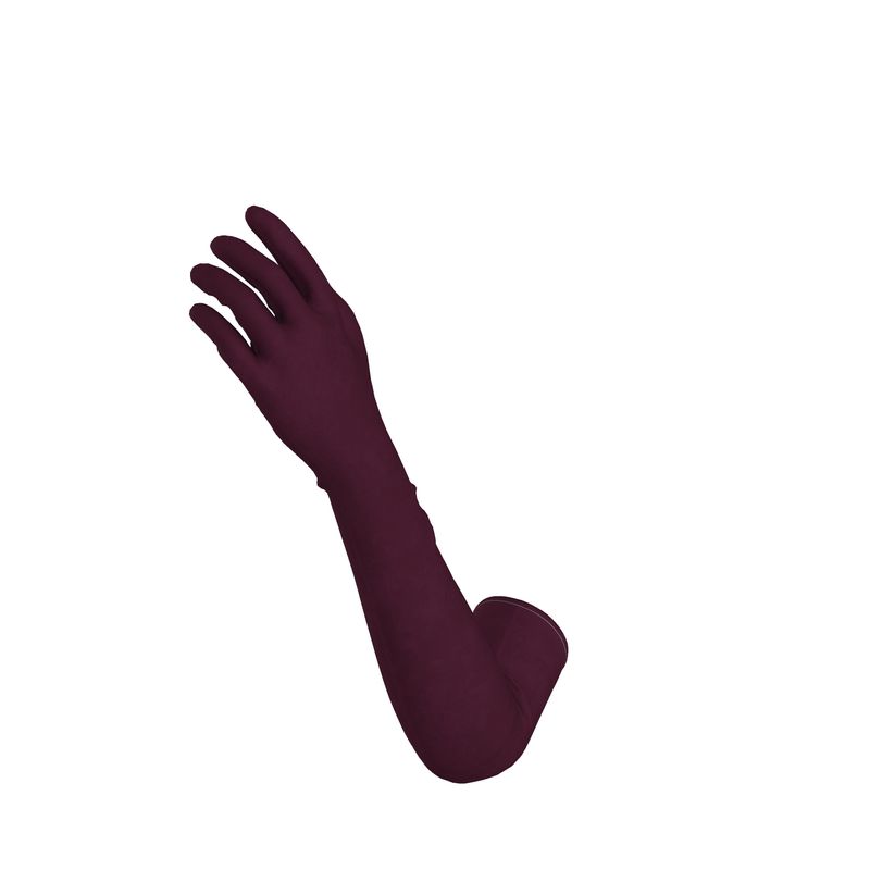 Burgundy Long Gloves  Designed by B. C. Riley