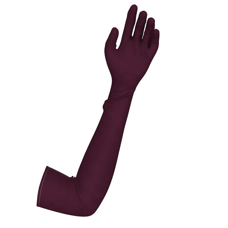 Burgundy Long Gloves  Designed by B. C. Riley