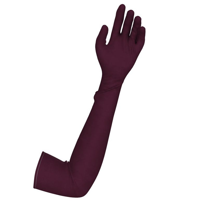 Burgundy Long Gloves  Designed by B. C. Riley