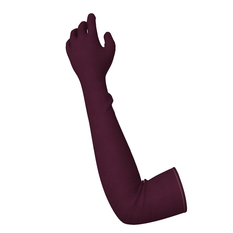Burgundy Long Gloves  Designed by B. C. Riley