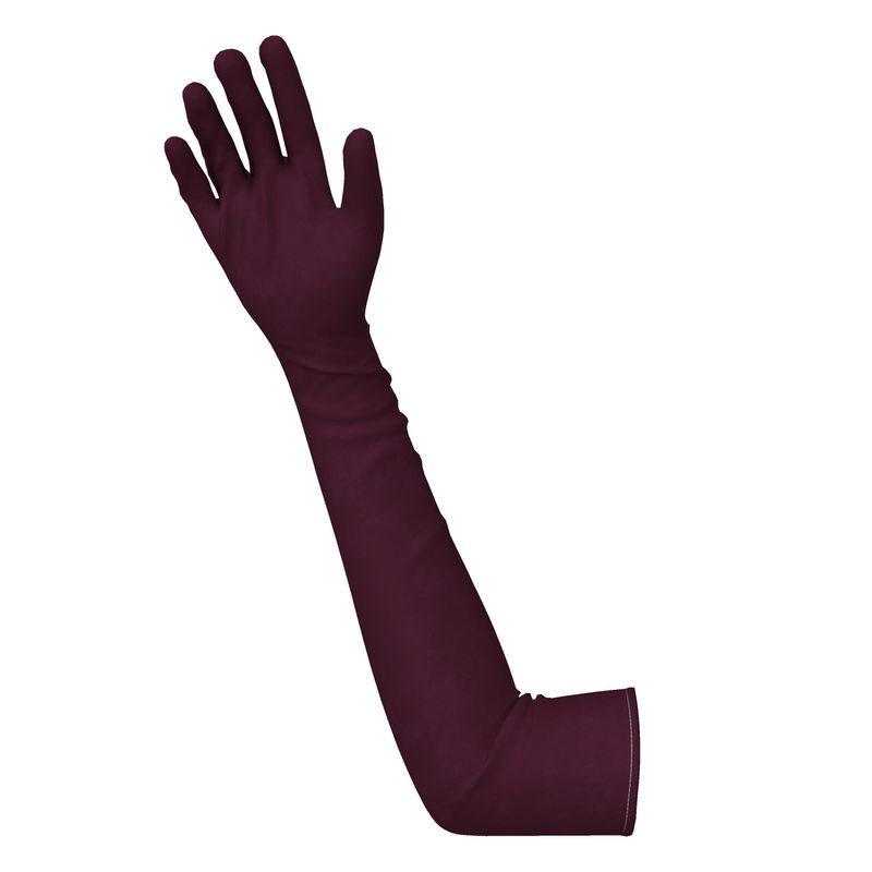 Burgundy Long Gloves  Designed by B. C. Riley