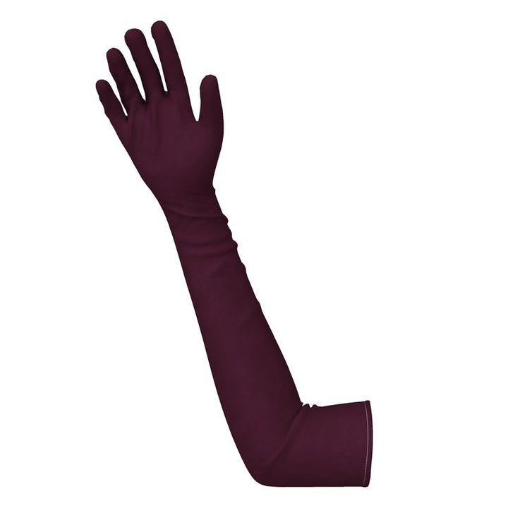 Burgundy Long Gloves  Designed by B. C. Riley