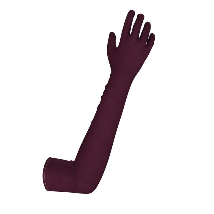 Burgundy Long Gloves  Designed by B. C. Riley