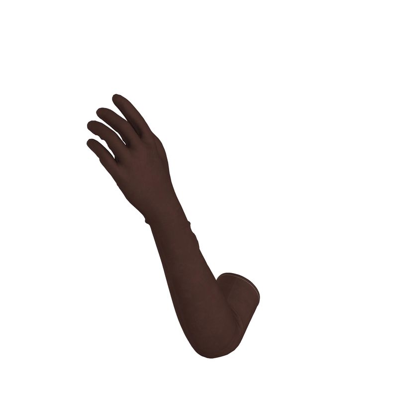 Chocolate Brown Long Gloves  Designed by B. C. Riley