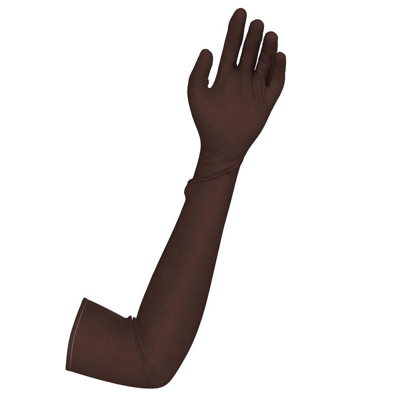 Chocolate Brown Long Gloves  Designed by B. C. Riley